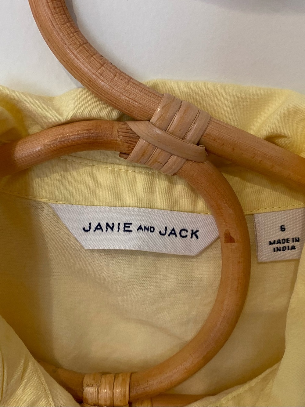 Janie and Jack Pale Yellow Tiered Dress - Picture 4 of 4